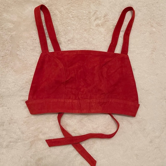 REAL Suede crop top bra tie in the back - Picture 5 of 6